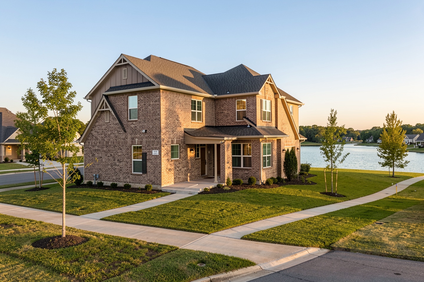 Newer two-story brick home in a lakeside Little Elm, TX subdivision