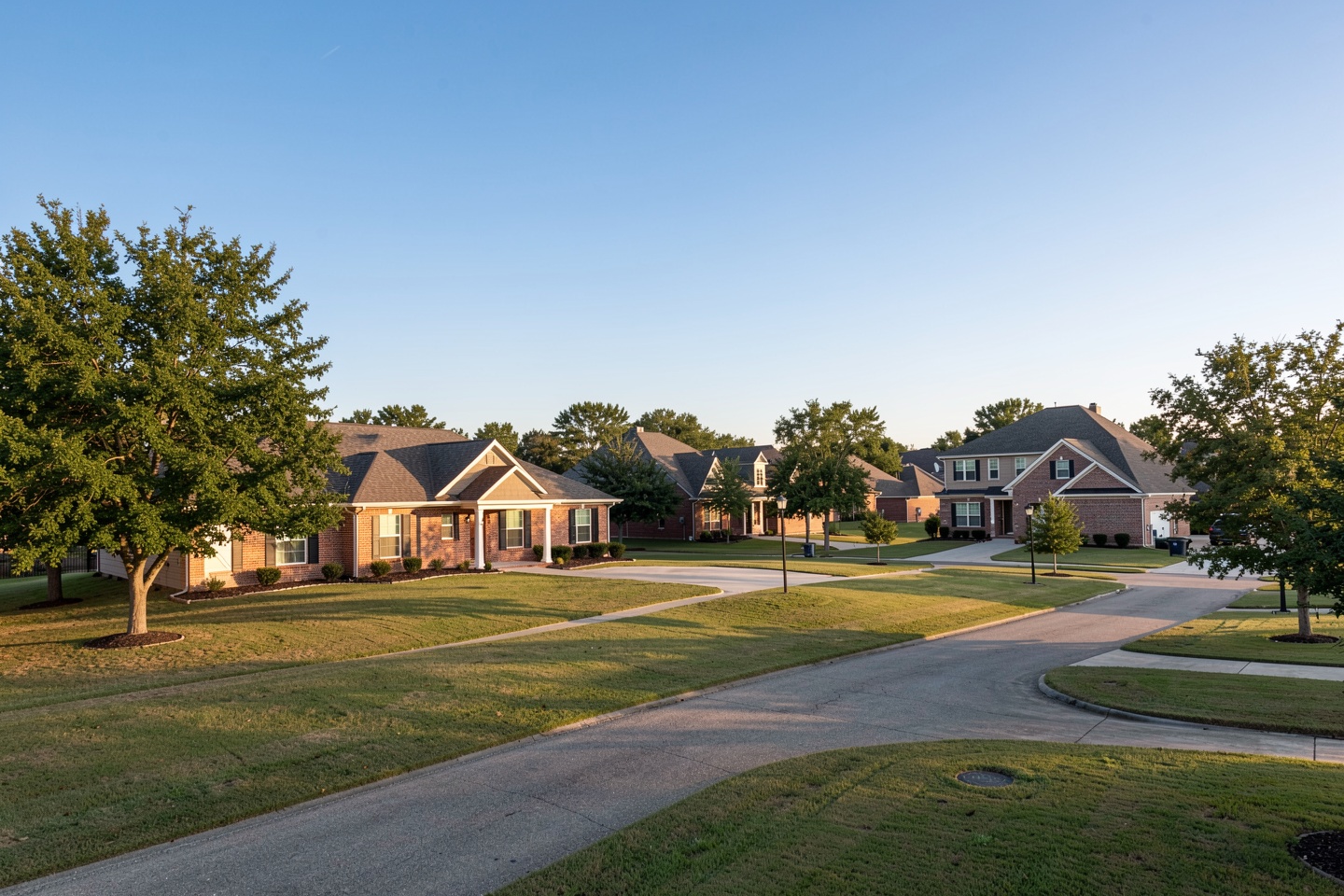 Red Oak, TX neighborhood with a mix of established and newer brick homes