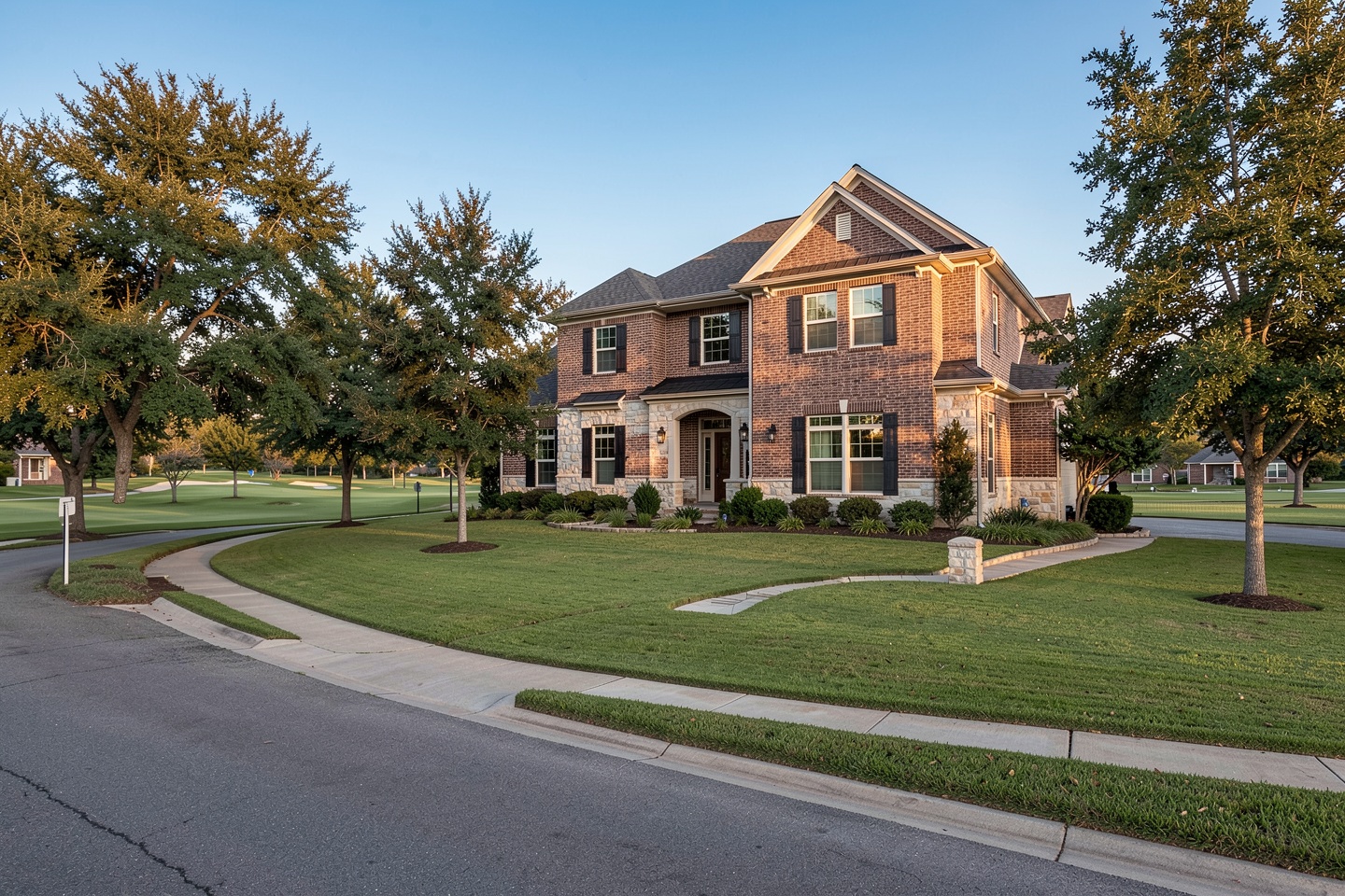 Upscale two-story brick and stone home in an established Trophy Club, TX neighborhood