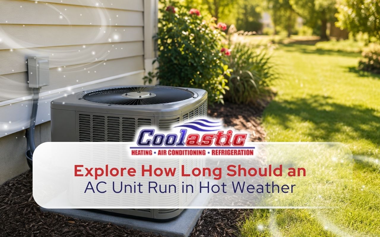 Home AC unit running during hot weather
