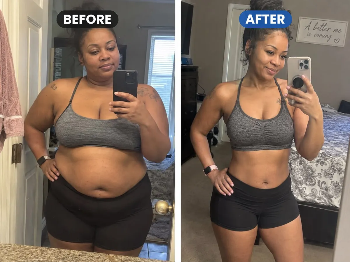 Tracy, before and after