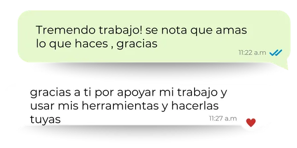 Testimonio de facilitador por WhatsApp