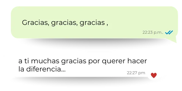 Testimonio de facilitador por WhatsApp