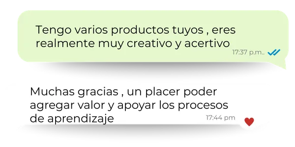 Testimonio de facilitador por WhatsApp