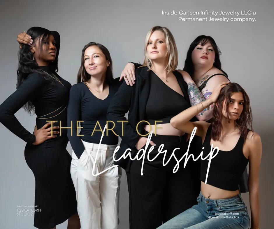 Danika Carlsen with Fashion model team showcasing permanent jewelry