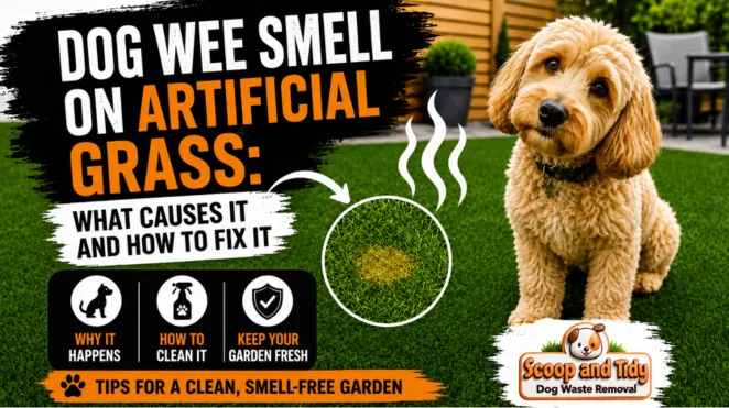 Dog on artificial grass