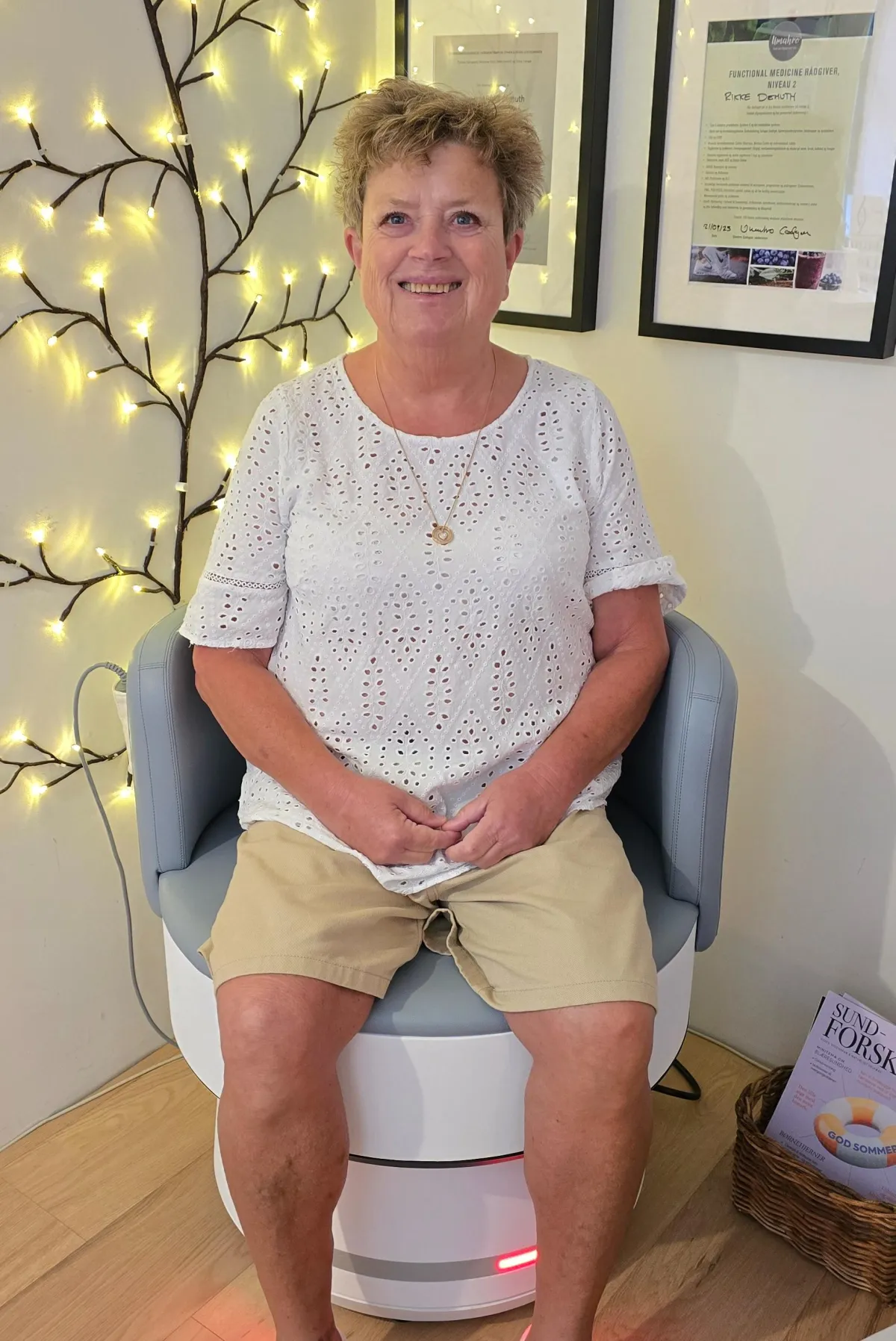 Klient på pelvic chair