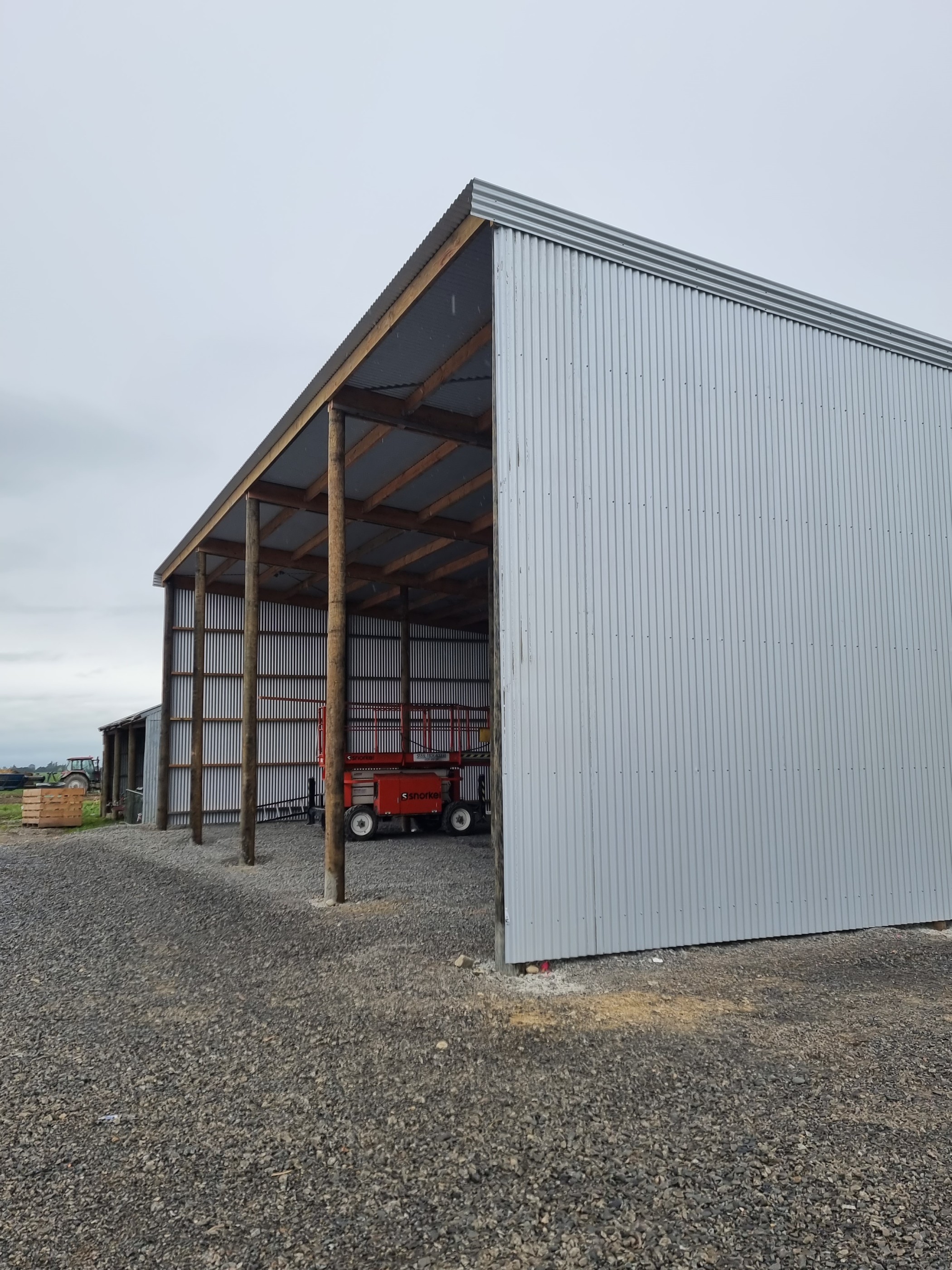 Open bay farm shed built by Opuke Small Builds in Methven Canterbury