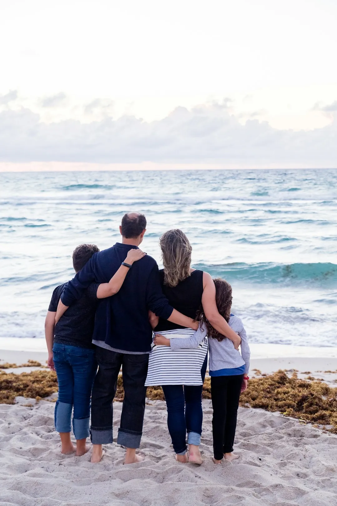 Family at the beach in Florida
