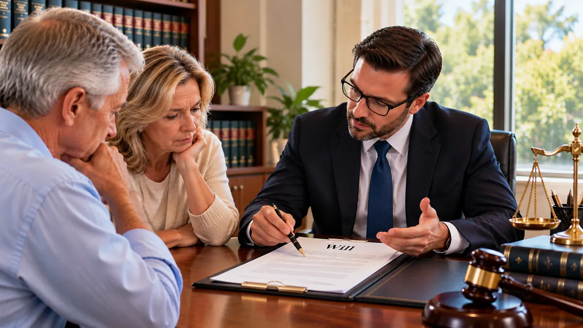 Reviewing the will with counsel