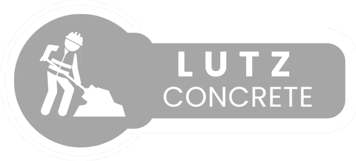 Lutz Concrete White Logo