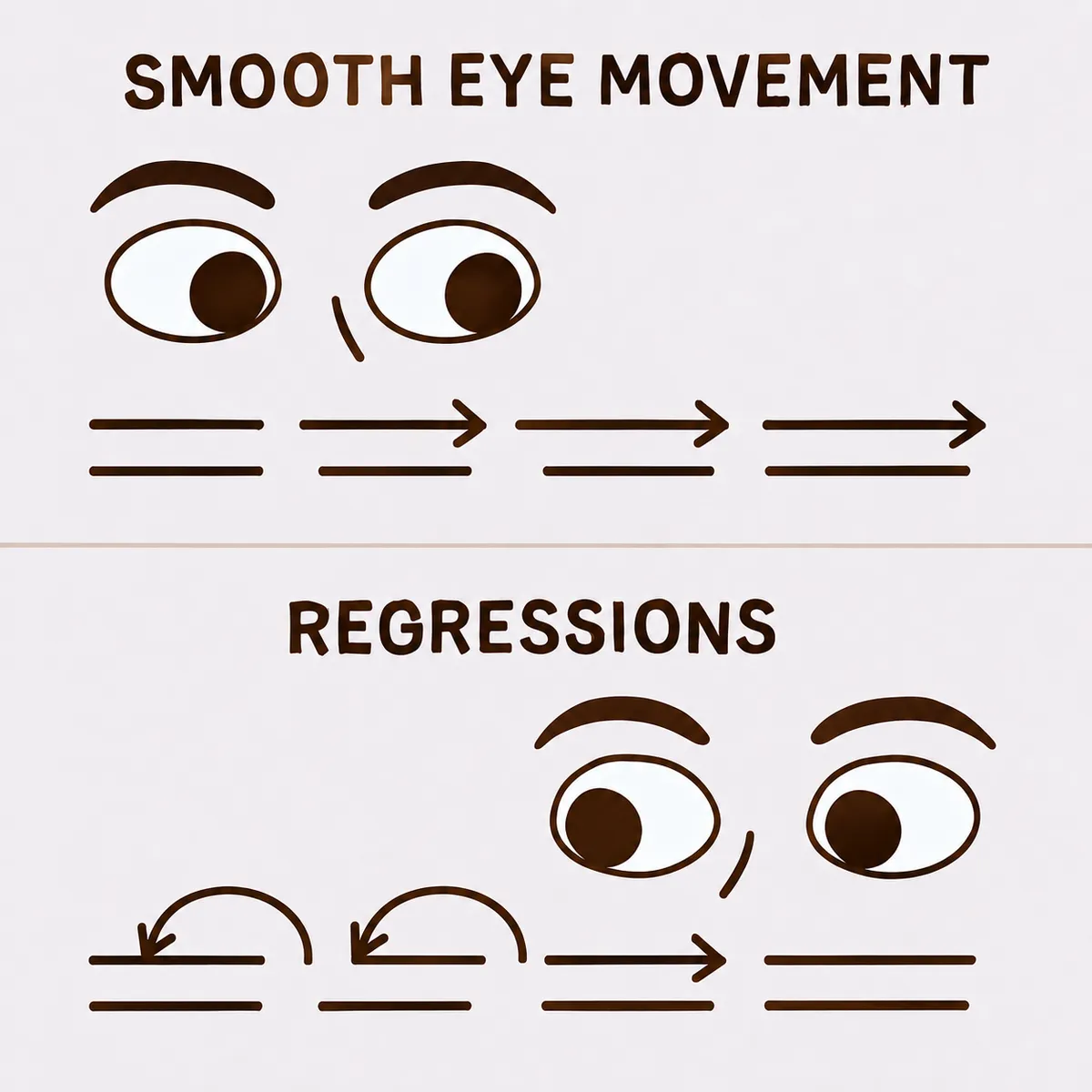 Image showing reading regression patters