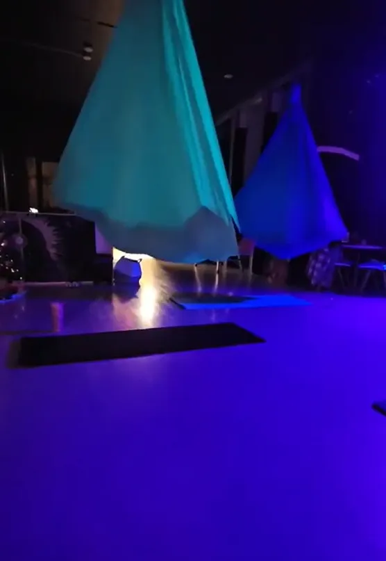 Grounded yoga mat space for sound bath