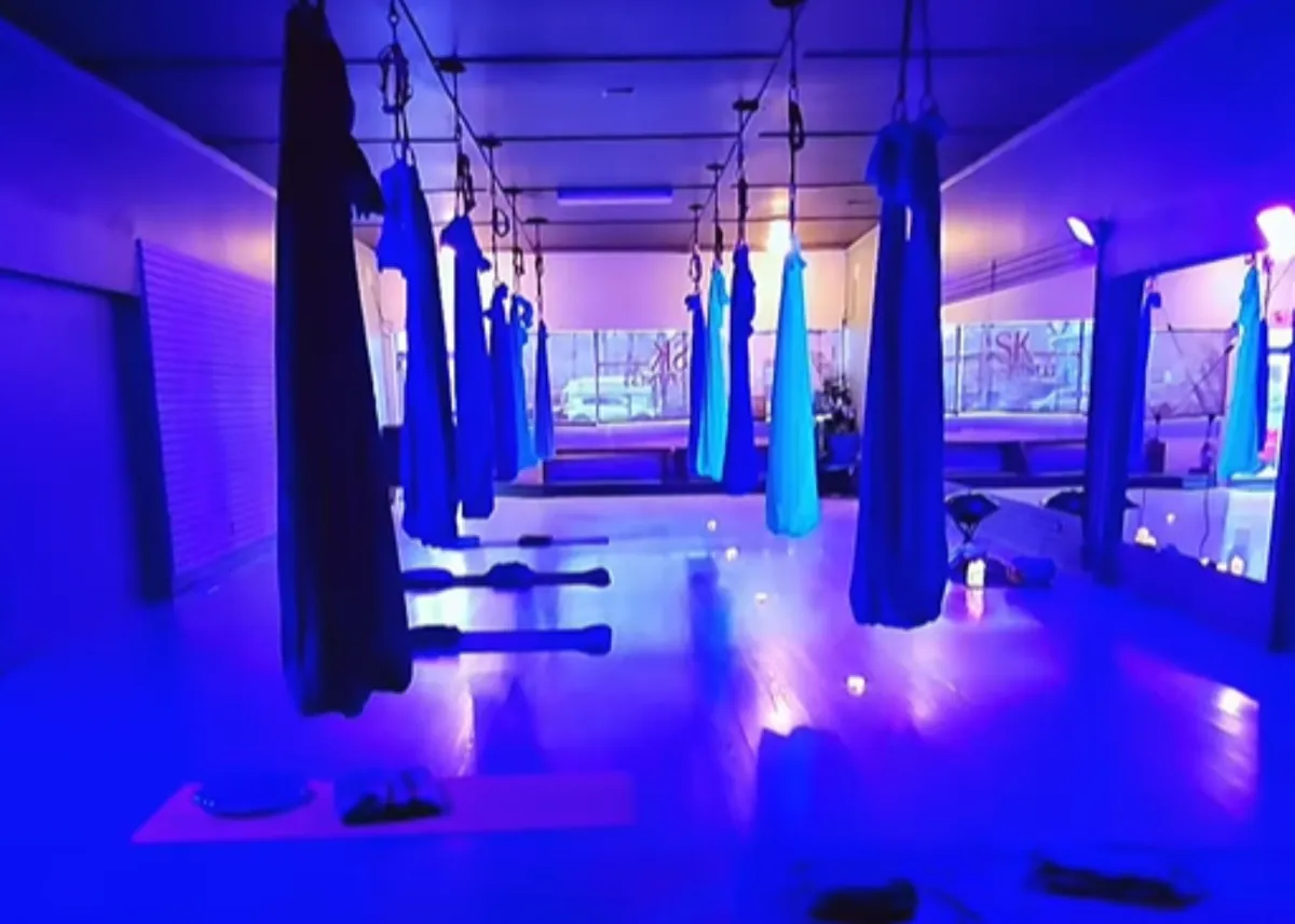 Sound Bath event with crystal bowls and serene lighting