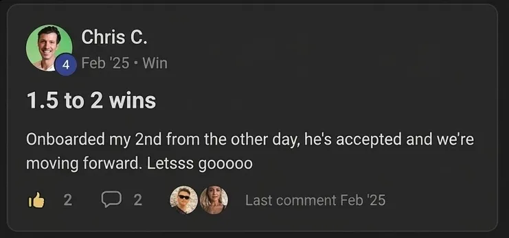 Chris testimonial screenshot