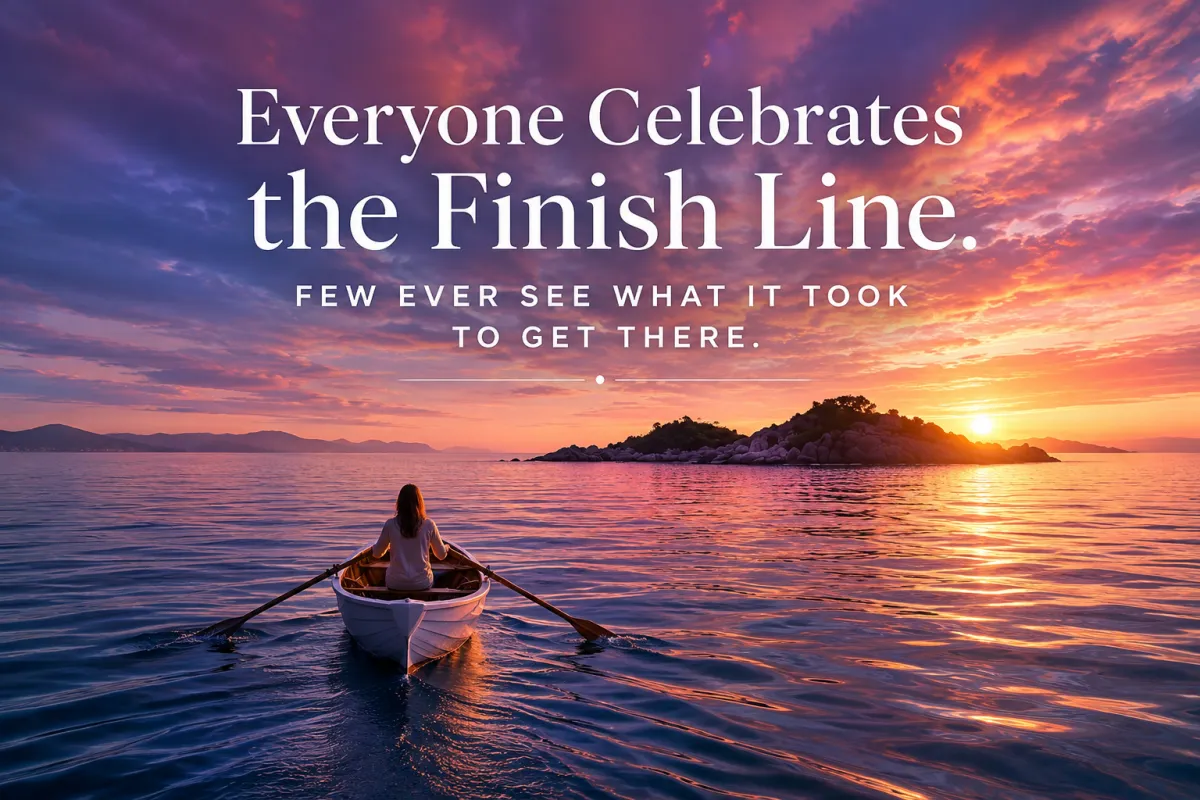Everyone Celebrates the Finish Line. Few Ever See What It Took to Get There