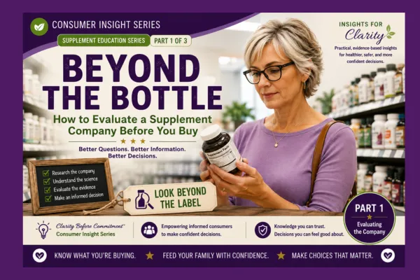 Beyond the Bottle: How to Evaluate a Supplement Company Before You Buy (Pt 1 of 3)