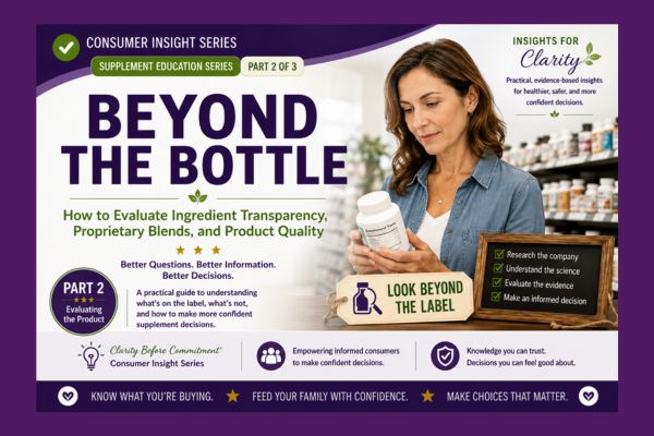 Beyond the Bottle: How to Evaluate a Supplement Before You Buy (Pt 2 of 3)