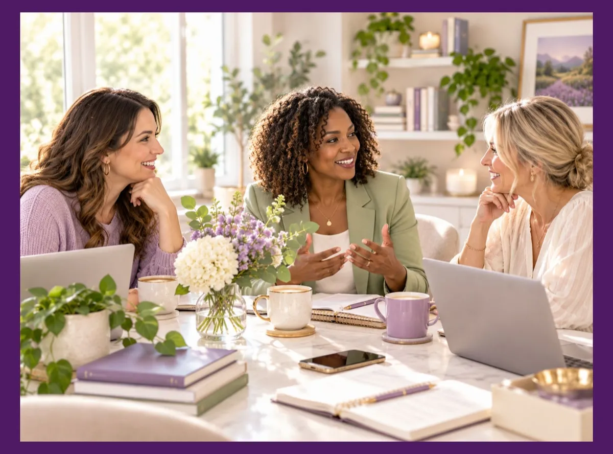 Women entrepreneurs networking, collaborating and sharing business ideas
