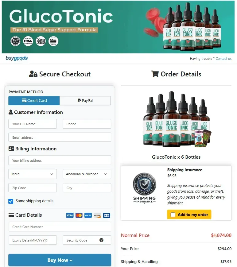 glucotonic sale