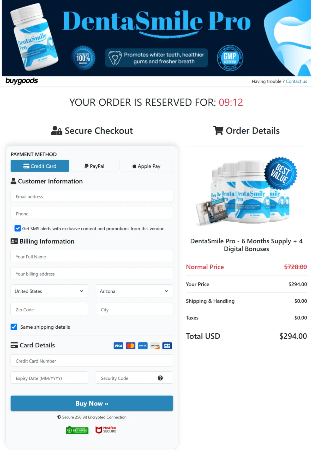 DentaSmile Pro official webite