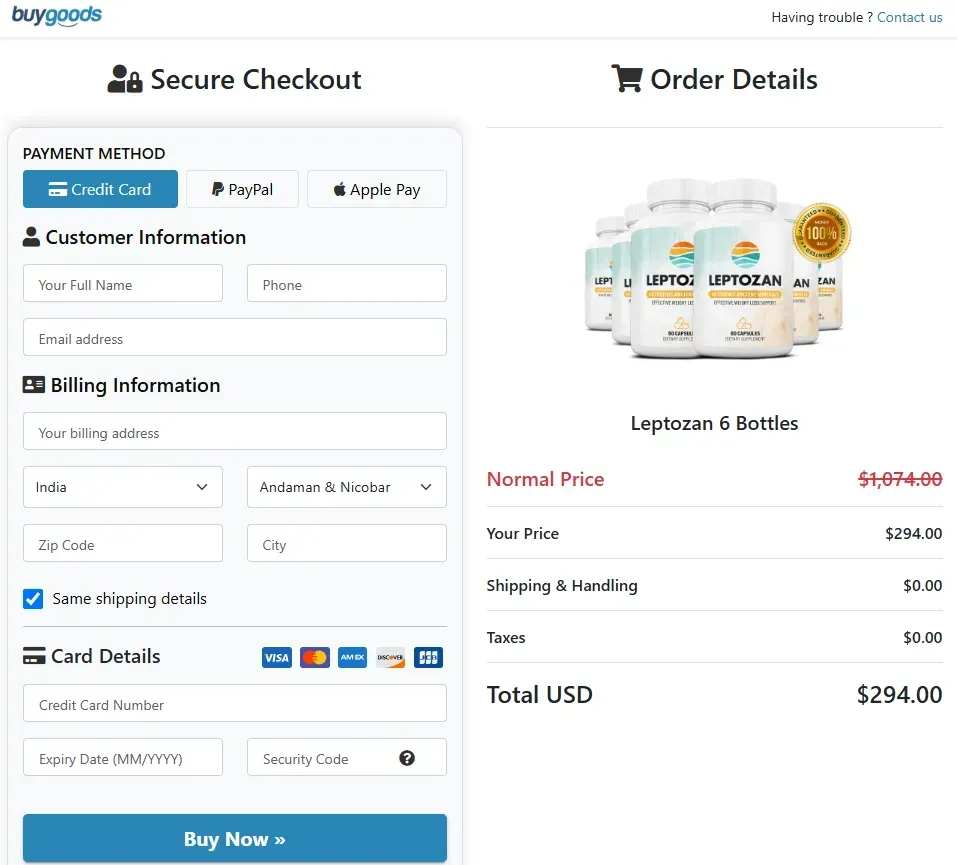 LeptoZan official webite