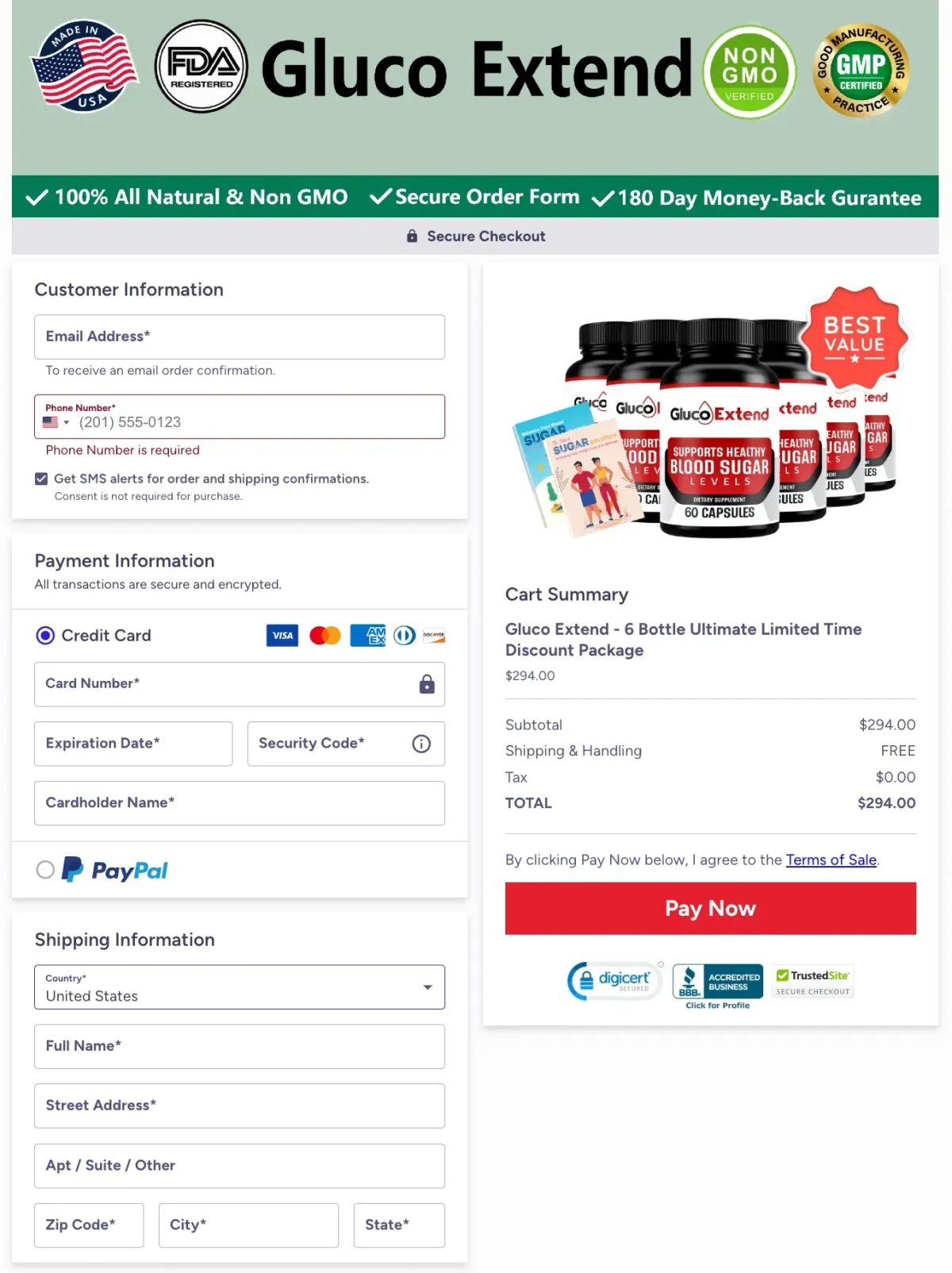 Gluco Extend official webite