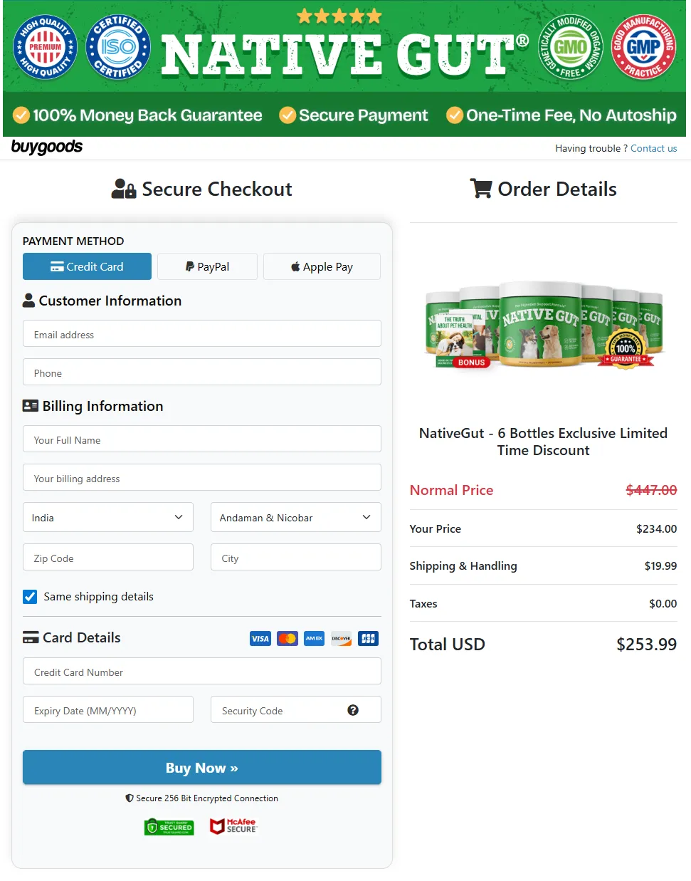 NativeGut official webite