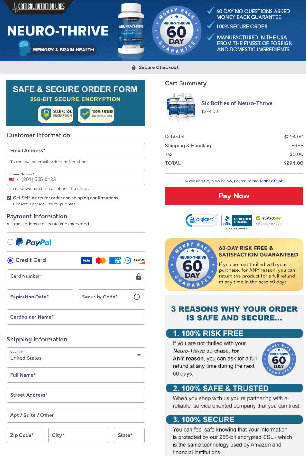 NeuroThrive official webite