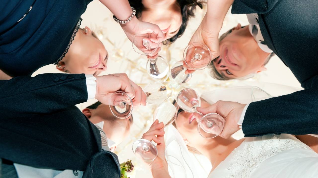 Palm Springs wedding party bus