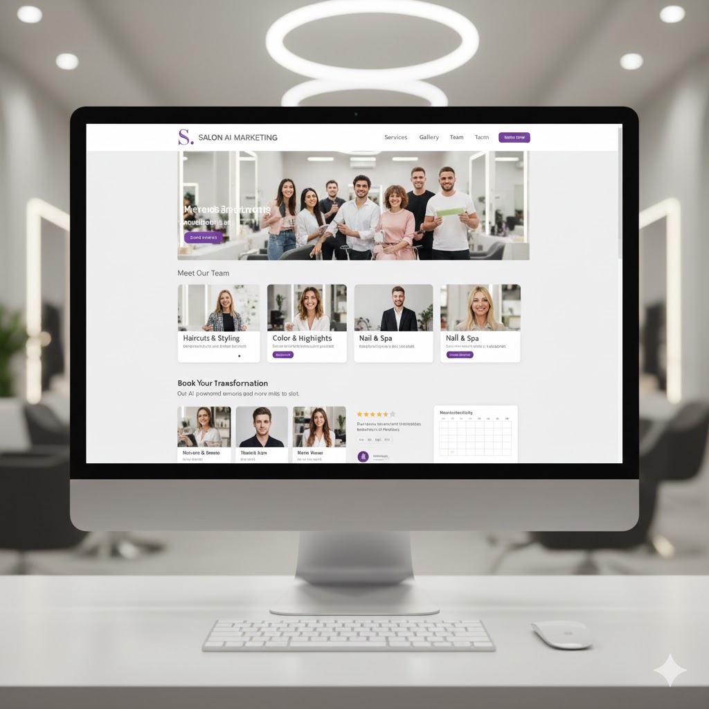 Professional AI-powered website for hair and beauty salons