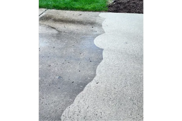 Kalamazoo Residential and Commercial Pressure Washing Concrete Cleaning Blue Wheel Pressure Washing
