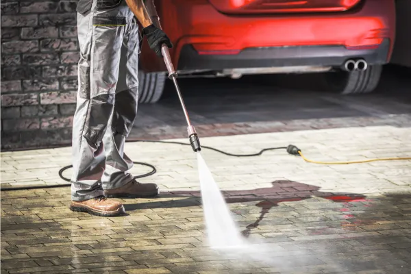 Kalamazoo Residential and Commercial Pressure Washing Blue Wheel Pressure Washing Driveway Cleaning