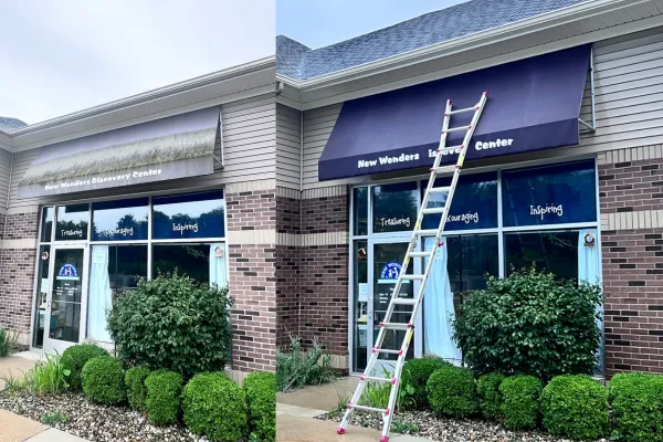 Kalamazoo Residential and Commercial Pressure Washing Blue Wheel Pressure Washing