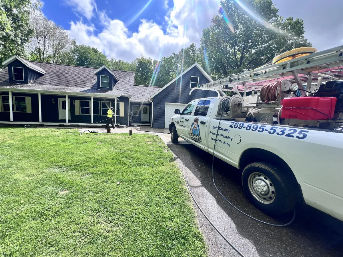 Battle Creek, Michigan Pressure Washing Blue Wheel Pressure Washing