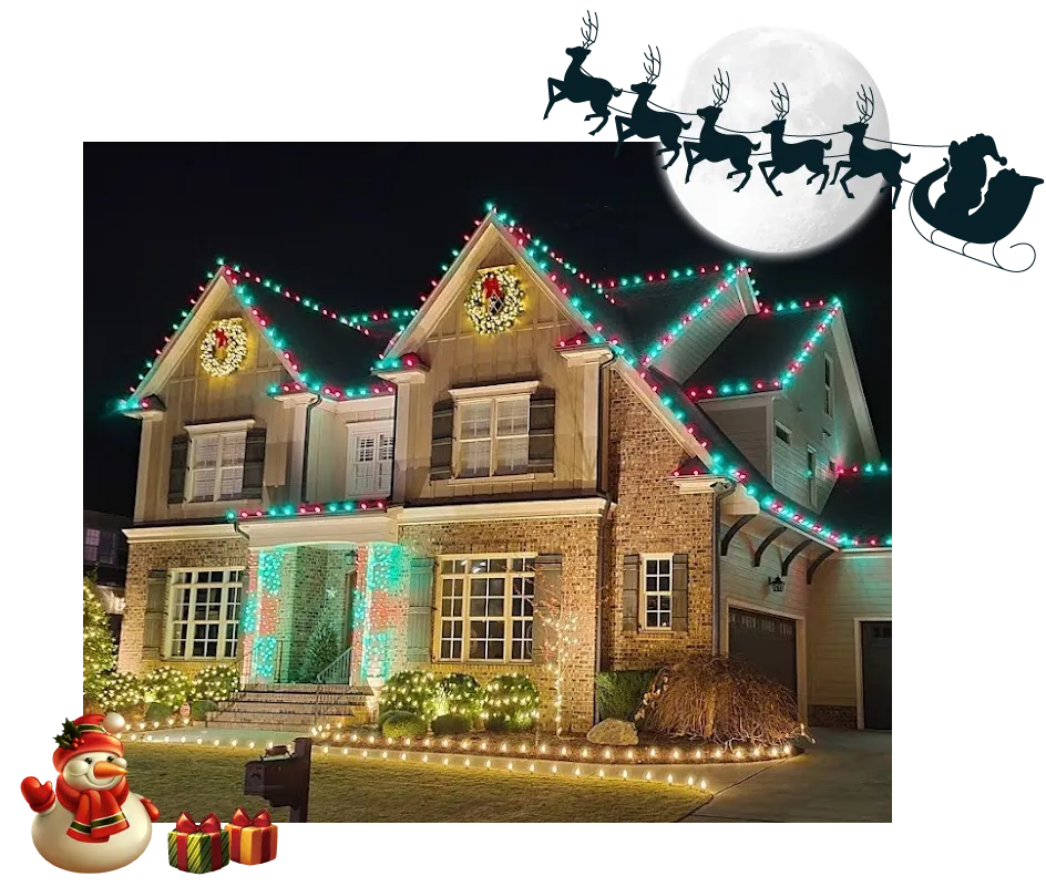 Blue Wheel Pressure Washing Professional Christmas Lights Installation