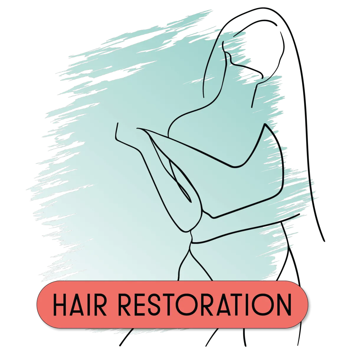 Line drawing for Hair Restoration