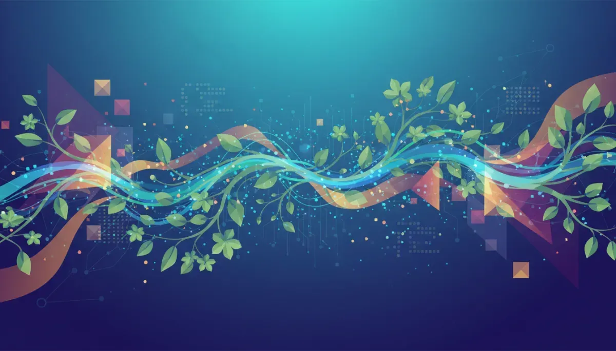 Blue picture with scribble lines