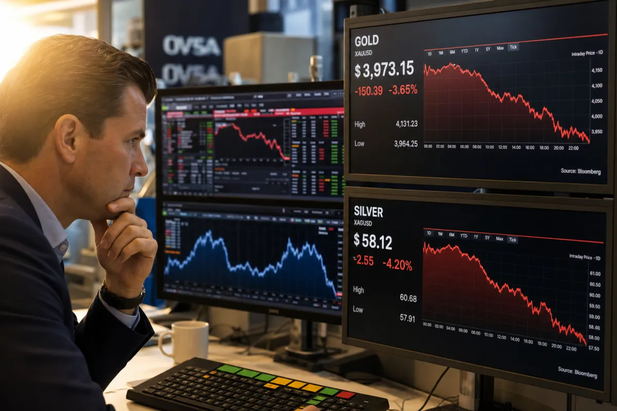 Precio oro cae bajo 4.000 $: el peor trimestre en 13 años