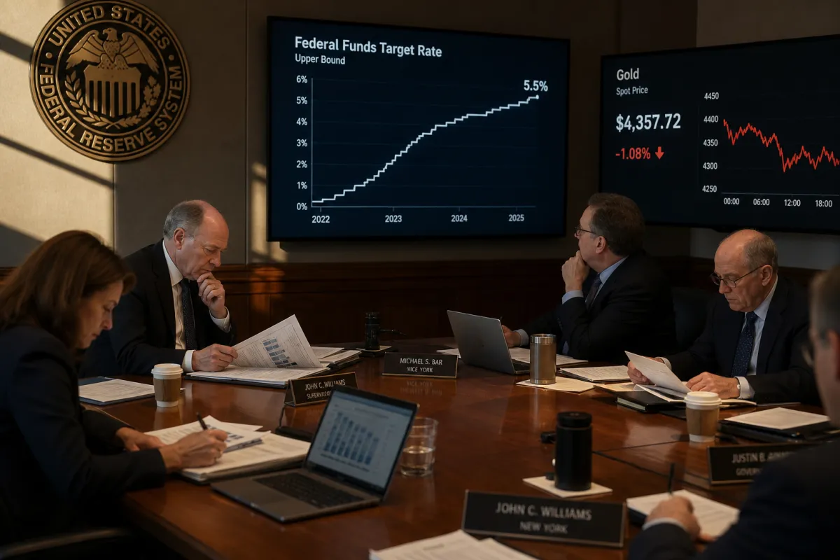 Precio oro cae bajo 4.400 $: claves del 1 septiembre 2026