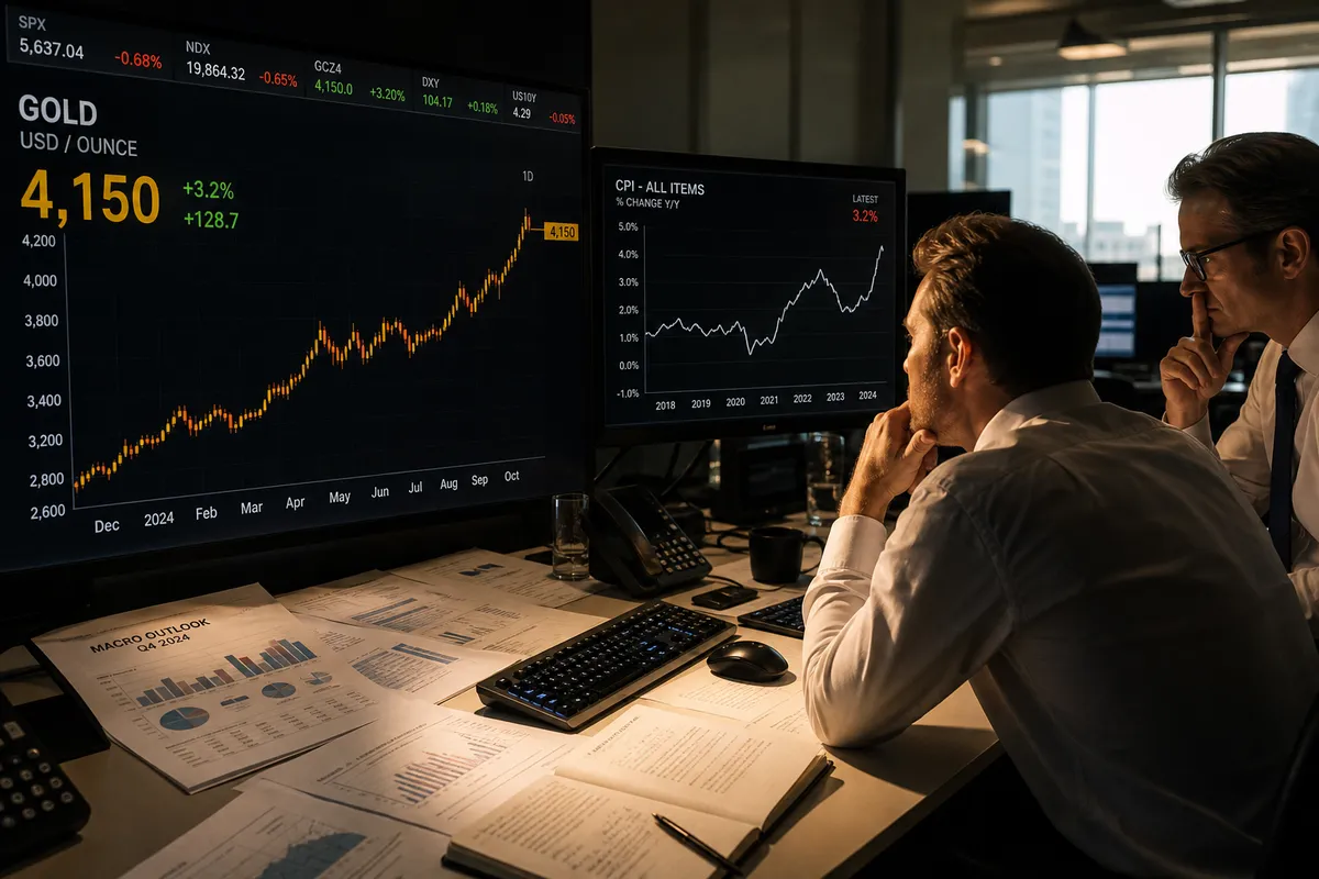 Precio oro supera 4.150 $ tras CPI: claves del 15 oct