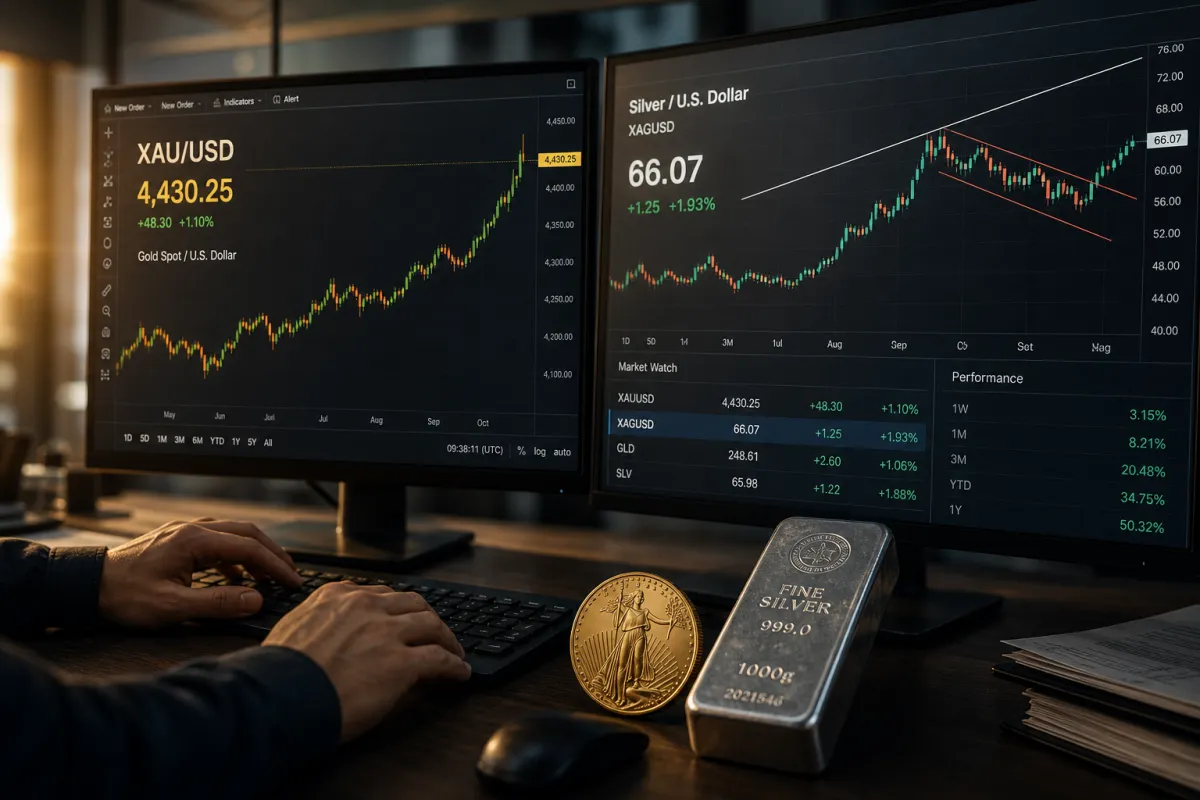 Oro a 4.430$ y plata a 66$: claves del 8 sept 2026