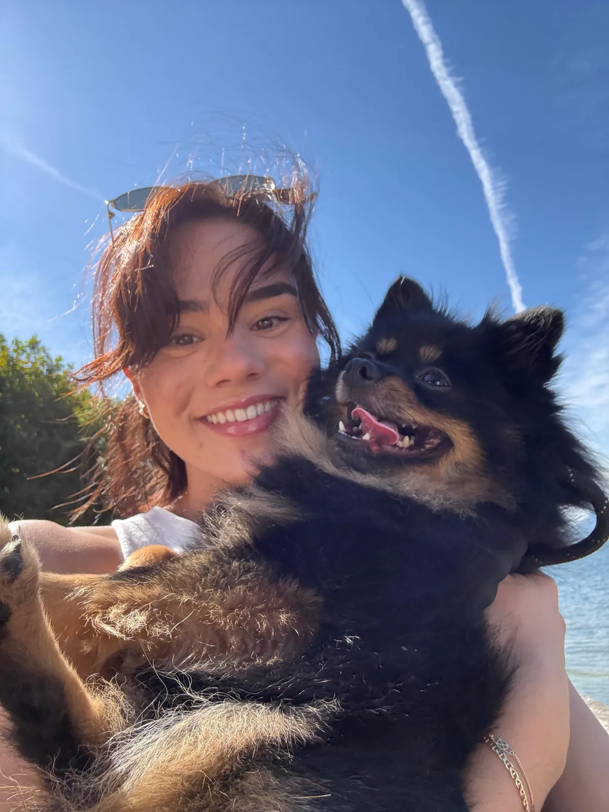 Chloe Pascarella with her dog Lupo, founder of By Chloe Nails, Supplies By Chloe and The Press On CEO Method.