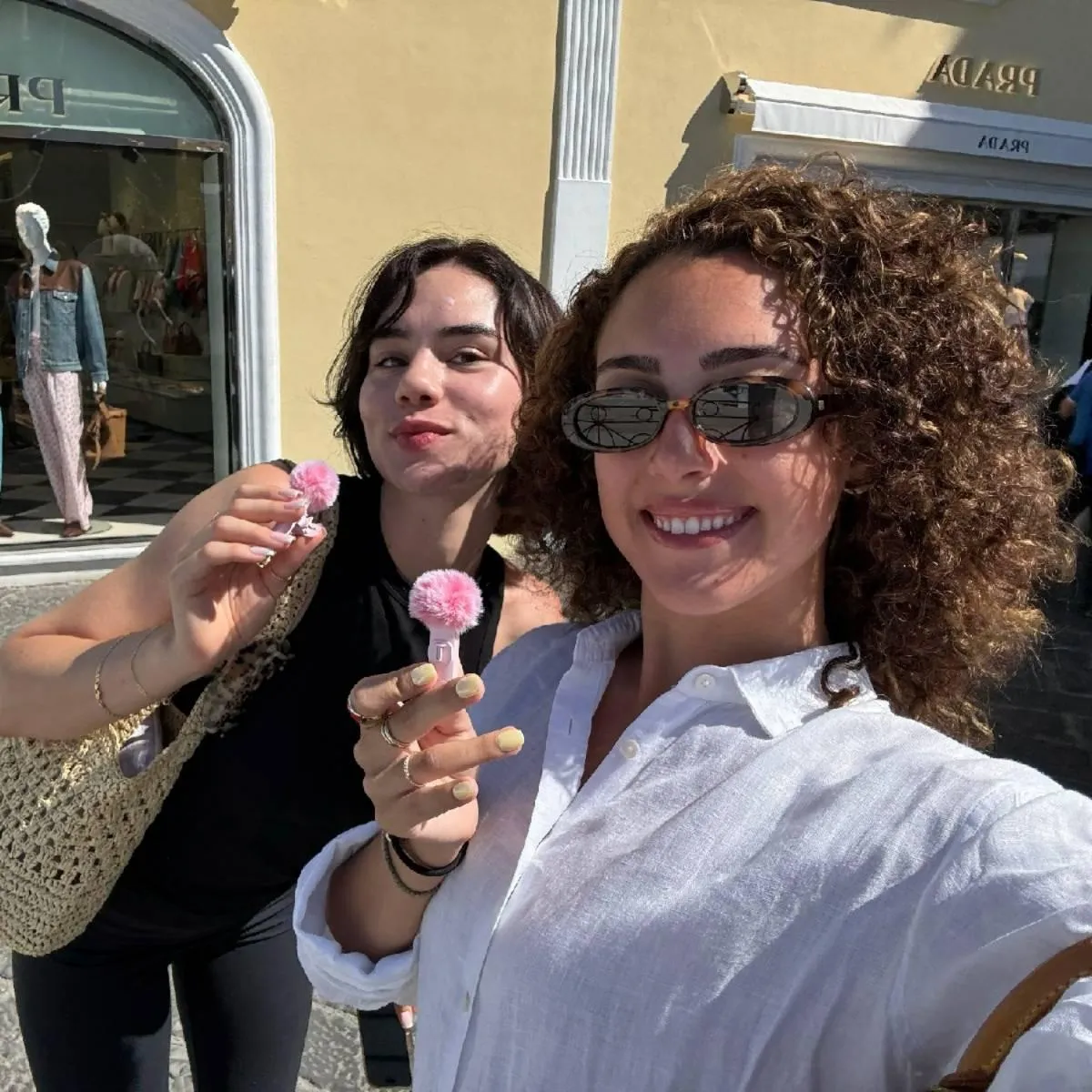 Chloe Pascarella enjoying Italy with her friend Nicole.