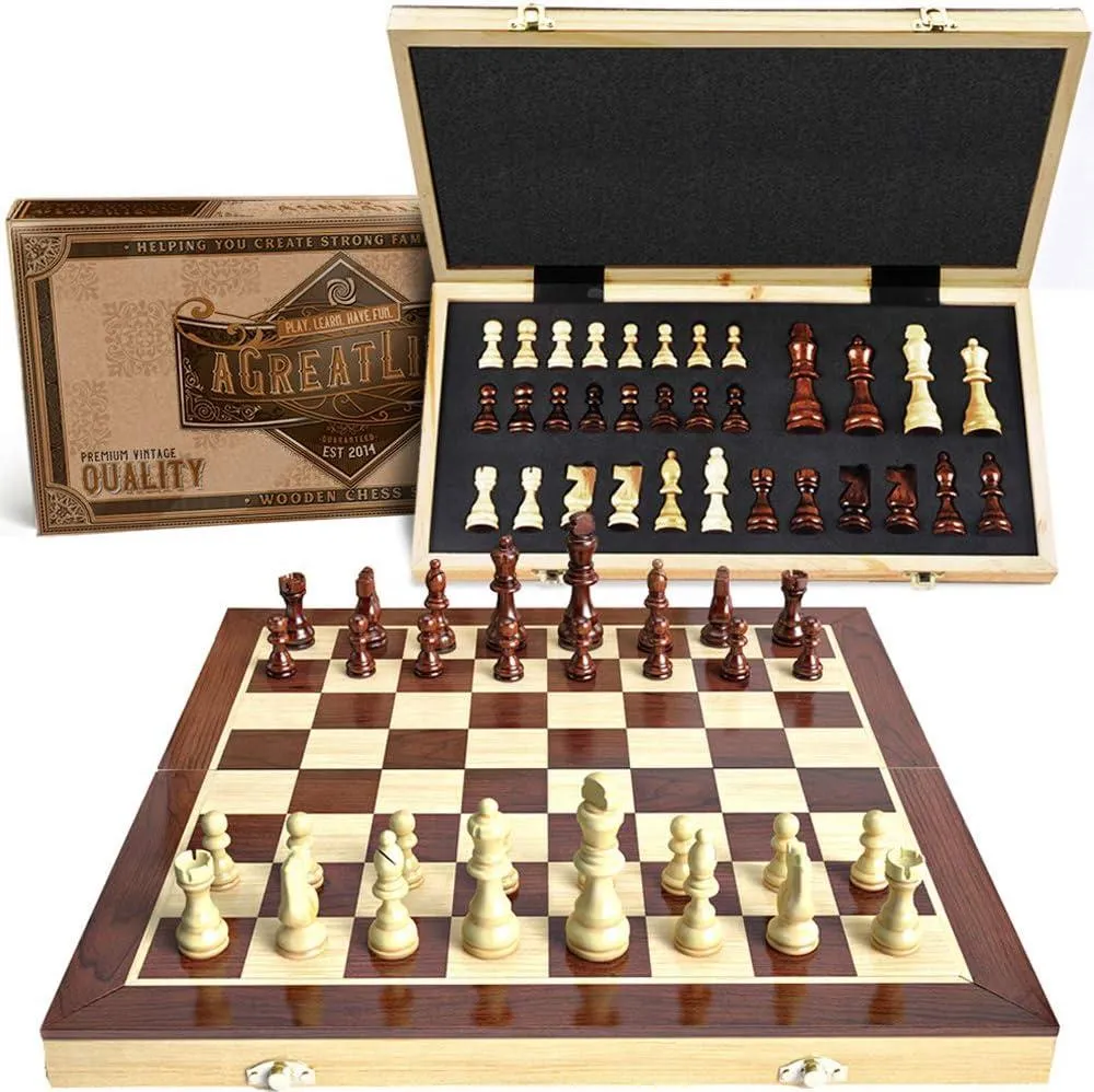 aGreatLife Wooden Chess Set, Buy now, Shop now, available in amazon, Buy agreatlifebrand