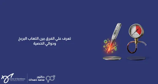 تصميم بخلفية زرقاء داكنة يتميز برسم فني على الجانب الأيمن يظهر يداً سوداء مزينة بنقوش النجوم والكواكب، وتتساقط عليها وحولها حبوب دواء بيضاء. على اليسار، يوجد نص باللغة العربية مرتب في سطرين؛ السطر الأول باللون الأبيض ويقرأ "ادوية الاكتئاب والجنس"، وأسفله عبارة "الآثار الجانبية الجنسية لمضادات الاكتئاب" داخل شارة حمراء ذات حواف دائرية. في الزاوية السفلية اليسرى، يظهر شعاران باللون الأبيض: شعار "المركز المتميز لدعامات العضو الذكري" وشعار "دكتور محمد حمدان".