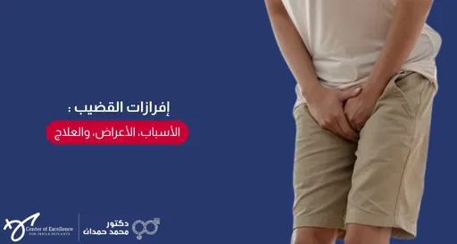 إفرازات القضيب: الأسباب والأعراض والعلاج، رجل يمسك منطقة أسفل بطنه مع إظهار الانزعاج، شرح دكتور محمد صمدات.