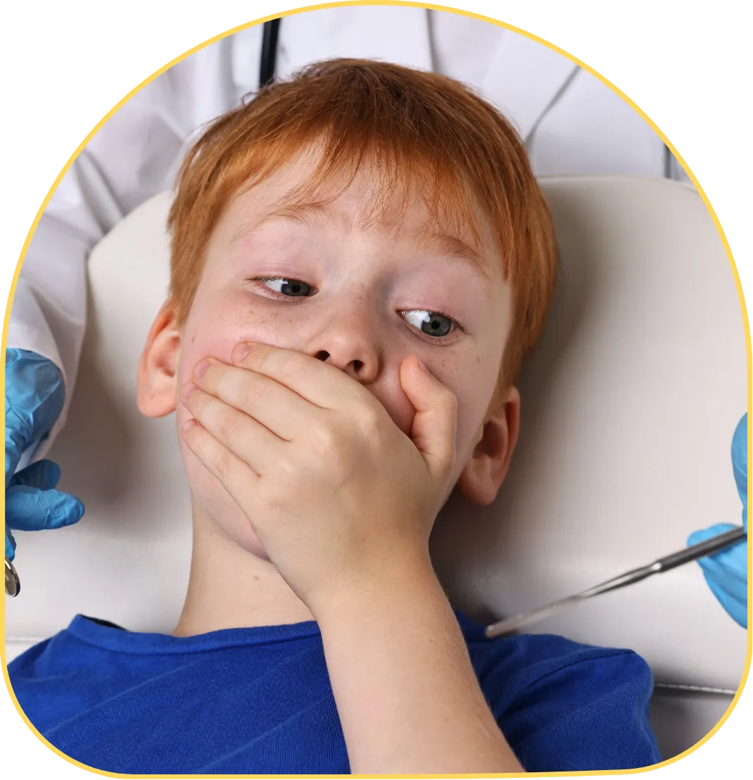 Kid afraid of dentist