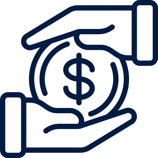 Affordable car rental icon – transparent pricing with no hidden fees