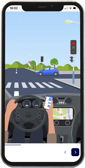 Extrait d'une formation e-learning sur les risques en conduite.